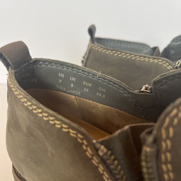 Hush Puppies Mazin Cayto, Women Chukka Ankle, Gray, Side Zip, Comfort Boots Sz 7 - Picture 14 of 16